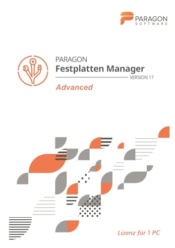 Paragon Festplatten Manager 17 Advanced - Partition kopieren, Festplatte kopieren, Betriebssystem übertragen | 1-PC | 1 Gerät | 1 Benutzer | PC Aktivierungscode per Email von Paragon Technologie