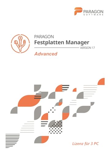 Paragon Festplatten Manager 17 Advanced - Partition kopieren, Festplatte kopieren, Betriebssystem übertragen | 3-PC | 3 Gerät | 1 Benutzer | PC Aktivierungscode per Email von Paragon Technologie