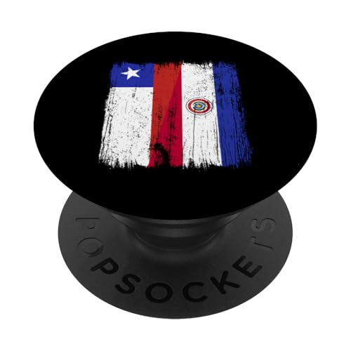 Chile Paraguay Halbflagge chilenische Paraguayische Wurzeln PopSockets Klebender PopGrip Chile Paraguay Halbflagge chilenische Paraguayische Wurzeln PopSockets Klebender PopGrip von Paraguay Flag Designs Proud Paraguayan Roots