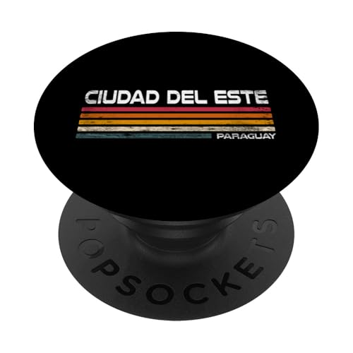 Ciudad Del Este, Paraguay, Retrodesign PopSockets Klebender PopGrip Ciudad Del Este, Paraguay, Retrodesign PopSockets Klebender PopGrip von Paraguay Flag Designs Proud Paraguayan Roots
