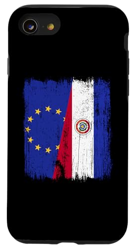 EU Paraguay Halbflagge Europäische Union Paraguayische Wurzeln Hülle für iPhone SE (2020) / 7 / 8 von Paraguay Flag Designs Proud Paraguayan Roots