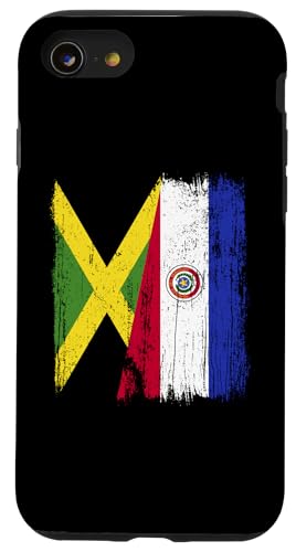 Jamaika, Paraguay, halbe Flagge, jamaikanische Paraguaya-Wurzeln Hülle für iPhone SE (2020) / 7 / 8 von Paraguay Flag Designs Proud Paraguayan Roots