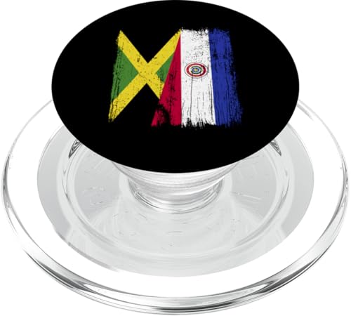 Jamaika, Paraguay, halbe Flagge, jamaikanische Paraguaya-Wurzeln PopSockets PopGrip für MagSafe Jamaika, Paraguay, halbe Flagge, jamaikanische Paraguaya-Wurzeln PopSockets PopGrip für MagSafe von Paraguay Flag Designs Proud Paraguayan Roots