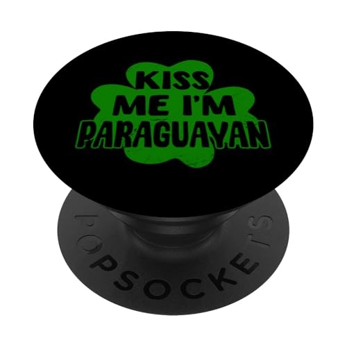 Kiss Me I'm Paraguayan Lustiges St. Patrick's Day Kostüm PopSockets Klebender PopGrip Kiss Me I'm Paraguayan Lustiges St. Patrick's Day Kostüm PopSockets Klebender PopGrip von Paraguay Flag Designs Proud Paraguayan Roots