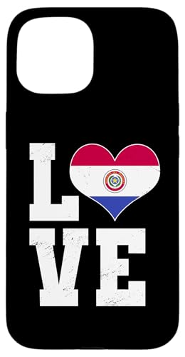 Love Paraguay Wear Paraguayische Flagge Herz Hülle für iPhone 15 Love Paraguay Wear Paraguayische Flagge Herz Hülle für iPhone 15 von Paraguay Flag Designs Proud Paraguayan Roots