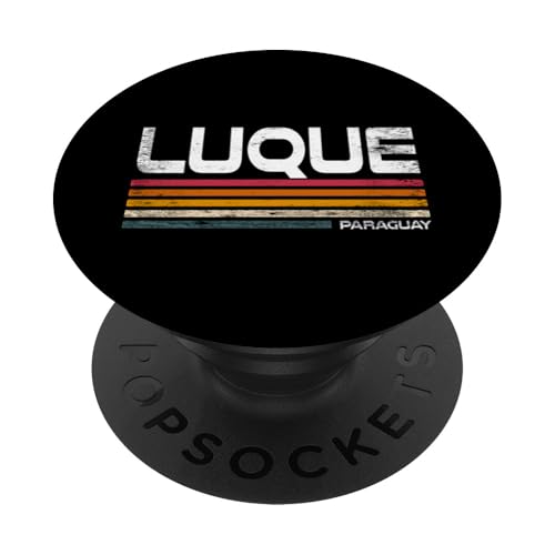 Luque Paraguay, paraguayisches Stadtdesign im Retro-Look PopSockets Klebender PopGrip Luque Paraguay, paraguayisches Stadtdesign im Retro-Look PopSockets Klebender PopGrip von Paraguay Flag Designs Proud Paraguayan Roots