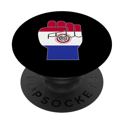 Paraguay Pride Paraguayische Flagge erhöhte Faust PopSockets Klebender PopGrip Paraguay Pride Paraguayische Flagge erhöhte Faust PopSockets Klebender PopGrip von Paraguay Flag Designs Proud Paraguayan Roots