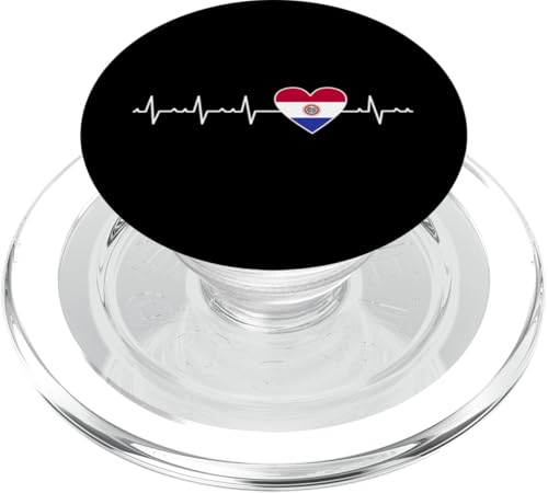 Paraguayische Flagge Herzschlag Liebe Paraguay PopSockets PopGrip für MagSafe Paraguayische Flagge Herzschlag Liebe Paraguay PopSockets PopGrip für MagSafe von Paraguay Flag Designs Proud Paraguayan Roots