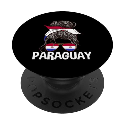 Paraguayisches Mädchen, unordentlicher Haarknoten, stolze paraguayische Frauen PopSockets Klebender PopGrip Paraguayisches Mädchen, unordentlicher Haarknoten, stolze paraguayische Frauen PopSockets Klebender PopGrip von Paraguay Flag Designs Proud Paraguayan Roots