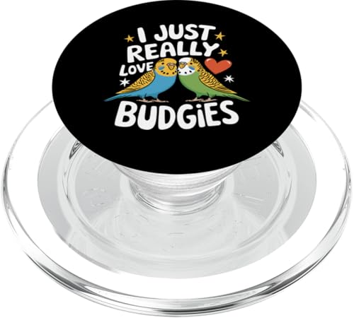 Sittich I Just Really Love Wellensittiche PopSockets PopGrip für MagSafe Sittich I Just Really Love Wellensittiche PopSockets PopGrip für MagSafe von Parakeet Budgie Bird Animal