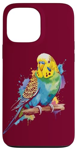Aquarell Wellensittich Arbeit Wellensittich Hülle für iPhone 13 Pro Max von Parakeet Lover Gifts & Budgie Tees