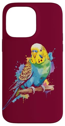 Aquarell Wellensittich Arbeit Wellensittich Hülle für iPhone 14 Pro Max von Parakeet Lover Gifts & Budgie Tees