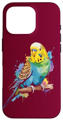 Aquarell Wellensittich Arbeit Wellensittich Hülle für iPhone 16 Pro von Parakeet Lover Gifts & Budgie Tees