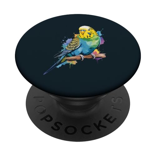 Aquarell Wellensittich Arbeit Wellensittich PopSockets Klebender PopGrip Aquarell Wellensittich Arbeit Wellensittich PopSockets Klebender PopGrip von Parakeet Lover Gifts & Budgie Tees
