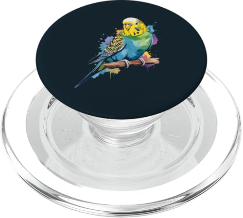 Aquarell Wellensittich Arbeit Wellensittich PopSockets PopGrip für MagSafe von Parakeet Lover Gifts & Budgie Tees
