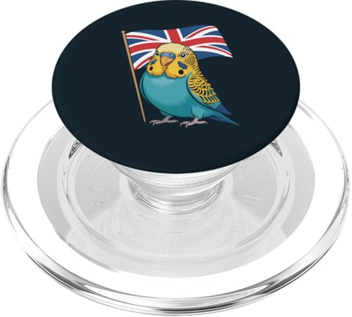 Britischer Wellensittich, Wellensittich, Großbritannien PopSockets PopGrip für MagSafe von Parakeet Lover Gifts & Budgie Tees