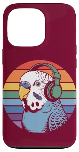 Budgie Sittich Kopfhörer DJ Wellensittich Hülle für iPhone 13 Pro von Parakeet Lover Gifts & Budgie Tees