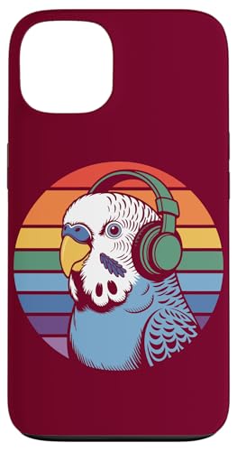 Budgie Sittich Kopfhörer DJ Wellensittich Hülle für iPhone 13 von Parakeet Lover Gifts & Budgie Tees