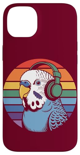 Budgie Sittich Kopfhörer DJ Wellensittich Hülle für iPhone 14 Plus von Parakeet Lover Gifts & Budgie Tees