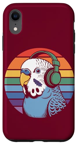Budgie Sittich Kopfhörer DJ Wellensittich Hülle für iPhone XR von Parakeet Lover Gifts & Budgie Tees