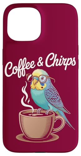 Hipster Wellensittich Sittich Kaffee Wellensittich Hülle für iPhone 15 von Parakeet Lover Gifts & Budgie Tees