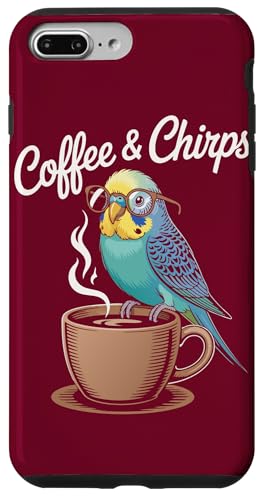 Hipster Wellensittich Sittich Kaffee Wellensittich Hülle für iPhone 7 Plus/8 Plus von Parakeet Lover Gifts & Budgie Tees