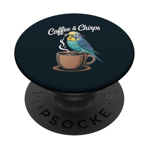 Hipster Wellensittich Sittich Kaffee Wellensittich PopSockets Klebender PopGrip Hipster Wellensittich Sittich Kaffee Wellensittich PopSockets Klebender PopGrip von Parakeet Lover Gifts & Budgie Tees