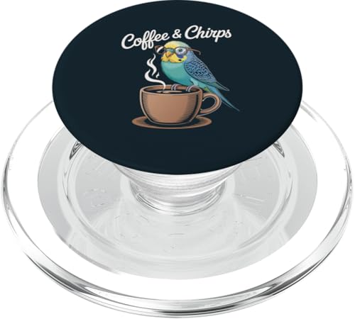Hipster Wellensittich Sittich Kaffee Wellensittich PopSockets PopGrip für MagSafe von Parakeet Lover Gifts & Budgie Tees