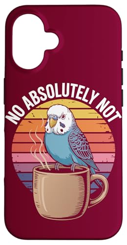 Kollege Wellensittich Sittich Kaffee Grumpy Wellensittich Hülle für iPhone 16 von Parakeet Lover Gifts & Budgie Tees