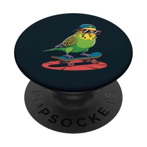 Skateboard Wellensittich Sittich Skating Wellensittich PopSockets Klebender PopGrip Skateboard Wellensittich Sittich Skating Wellensittich PopSockets Klebender PopGrip von Parakeet Lover Gifts & Budgie Tees