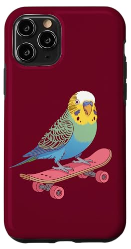 Skating Wellensittich Skateboard Wellensittich Hülle für iPhone 11 Pro von Parakeet Lover Gifts & Budgie Tees