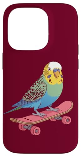Skating Wellensittich Skateboard Wellensittich Hülle für iPhone 14 Pro von Parakeet Lover Gifts & Budgie Tees