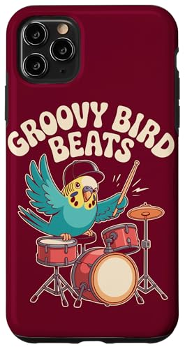 Trommeln Wellensittich Sittich Schlagzeuger Wellensittich Hülle für iPhone 11 Pro Max von Parakeet Lover Gifts & Budgie Tees