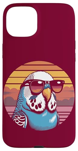 Vintage Wellensittich Sonnenbrille Wellensittich Hülle für iPhone 15 Plus von Parakeet Lover Gifts & Budgie Tees