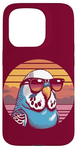 Vintage Wellensittich Sonnenbrille Wellensittich Hülle für iPhone 15 Pro von Parakeet Lover Gifts & Budgie Tees