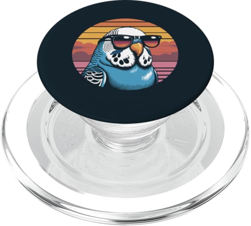 Vintage Wellensittich Sonnenbrille Wellensittich PopSockets PopGrip für MagSafe von Parakeet Lover Gifts & Budgie Tees