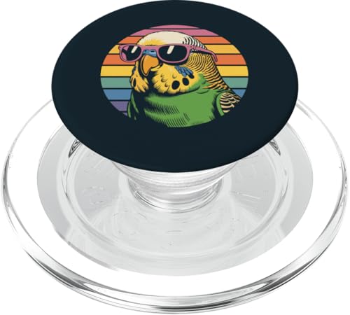 Vintage Wellensittich Sonnenbrille Wellensittich PopSockets PopGrip für MagSafe von Parakeet Lover Gifts & Budgie Tees