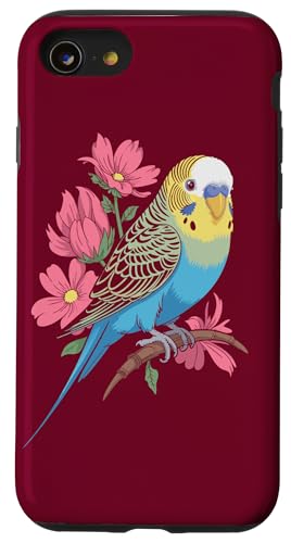 Wellensittich Blumen Wellensittich Hülle für iPhone SE (2020) / 7 / 8 von Parakeet Lover Gifts & Budgie Tees