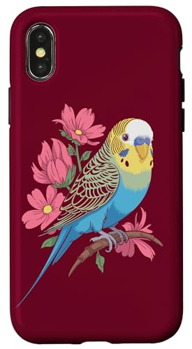 Wellensittich Blumen Wellensittich Hülle für iPhone X/XS von Parakeet Lover Gifts & Budgie Tees