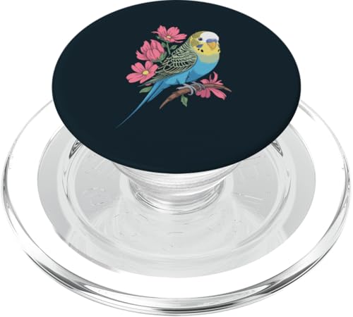 Wellensittich Blumen Wellensittich PopSockets PopGrip für MagSafe von Parakeet Lover Gifts & Budgie Tees