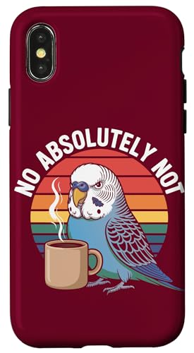 Wellensittich Büro Kaffee Wellensittich Hülle für iPhone X/XS von Parakeet Lover Gifts & Budgie Tees