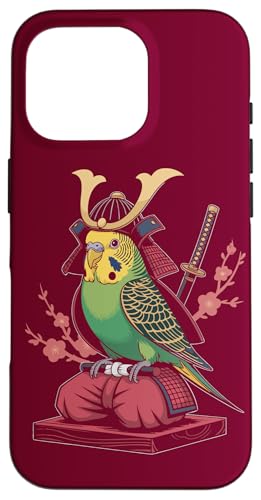 Wellensittich Samurai Wellensittich Hülle für iPhone 16 Pro von Parakeet Lover Gifts & Budgie Tees