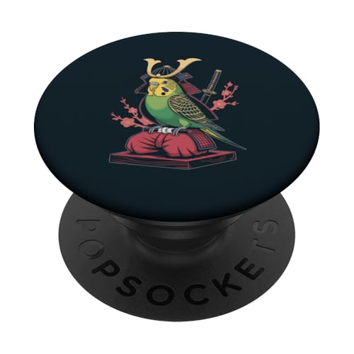 Wellensittich Samurai Wellensittich PopSockets Klebender PopGrip Wellensittich Samurai Wellensittich PopSockets Klebender PopGrip von Parakeet Lover Gifts & Budgie Tees