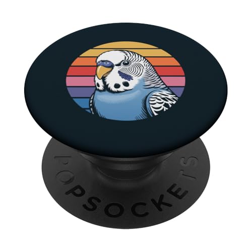 Wellensittich Vintage Blue Wellensittich PopSockets Klebender PopGrip von Parakeet Lover Gifts & Budgie Tees