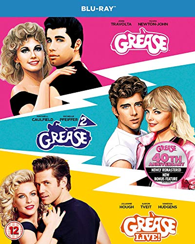 Grease 40th Anniversary Triple (Grease/Grease 2/Grease Live) [Blu-ray] [2018] [Region Free] von Paramount Home Entertainment