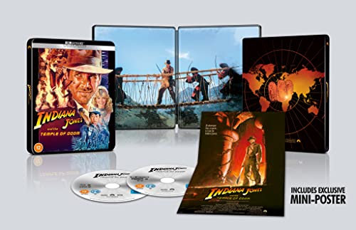 Indiana Jones And The Temple Of Doom - 4K & Blu Ray Steelbook [Blu-ray] [Region A & B & C] von Paramount Home Entertainment
