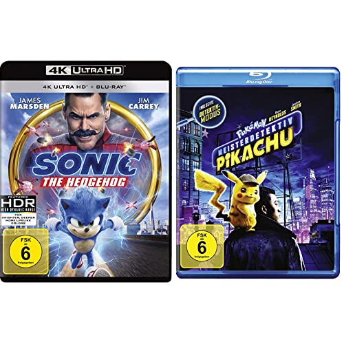 Sonic the Hedgehog (4K Ultra-HD) (+ BR) [Blu-ray] & Pokémon Meisterdetektiv Pikachu [Blu-ray] von Paramount Pictures (Universal Pictures)