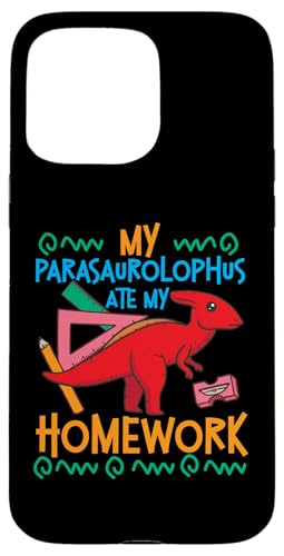 Dinosaurier: Mein Parasaurolophus hat meine Hausaufgaben gegessen Hülle für iPhone 15 Pro Max Dinosaurier: Mein Parasaurolophus hat meine Hausaufgaben gegessen Hülle für iPhone 15 Pro Max von Parasaurolophus Dinosaur Designs For Kids