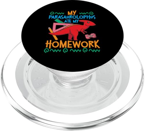 Dinosaurier: Mein Parasaurolophus hat meine Hausaufgaben gegessen PopSockets PopGrip für MagSafe Dinosaurier: Mein Parasaurolophus hat meine Hausaufgaben gegessen PopSockets PopGrip für MagSafe von Parasaurolophus Dinosaur Designs For Kids