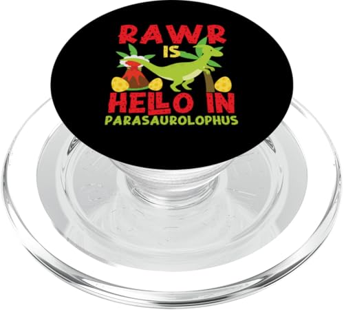Dinosaurier: Rawr Is Hello In Parasaurolophus PopSockets PopGrip für MagSafe Dinosaurier: Rawr Is Hello In Parasaurolophus PopSockets PopGrip für MagSafe von Parasaurolophus Dinosaur Designs For Kids